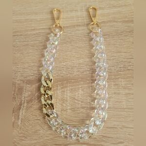 Iridescent & Gold Bag Chain